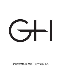 GH initial letter logo template vector icon design