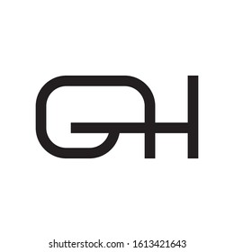 GH initial letter logo template vector icon design