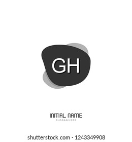 GH Initial logo template vector