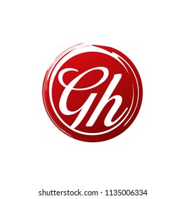 GH initial splash logo template vector