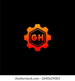 GH Initials Tech Logo Vector Art Icons and Graphics