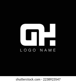 GH letter logo collection in a modern abstract style