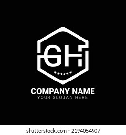 Diseño del logotipo de la letra GH, logotipo de la letra, diseño del logotipo