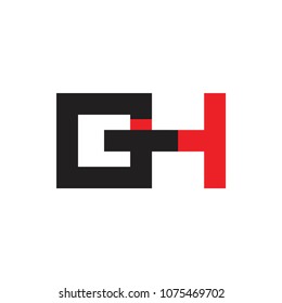 GH letter logo design vector