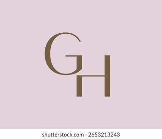 GH letter logo icon design. Classic style luxury initials monogram.