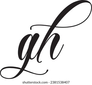 gh letter logo modern logo