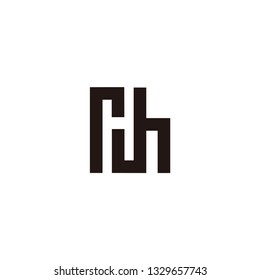 gh letter vector logo. ch letter vector logo