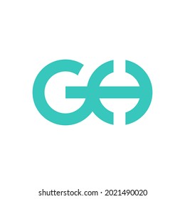 Logotipo vectorial de letras GH, formas monográficas e iniciales, concepto de diseño limpio y moderno, logotipo, elementos de logotipo para plantilla.