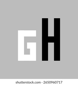 GH LETTER VECTOR UNIQUE LOGO