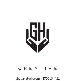 gh logo design vector icon symbol luxury