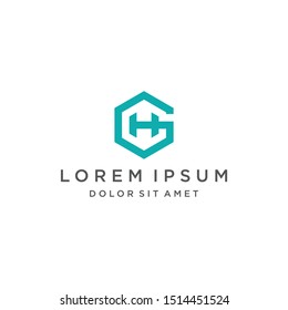 GH Logo / HG logo Monogram Icon Vector Symbol Template