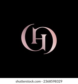 gh luxury monogram minimalist logo design