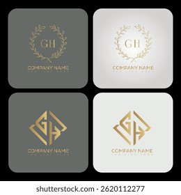 GH luxury typography letter logo. GH Creative style logo but still simple lettering and modern. 
