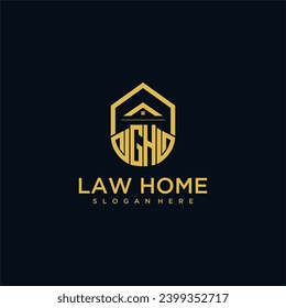 GH-Monogramm-Logo für Lawinen mit Design für die Gestaltung des Zuhause