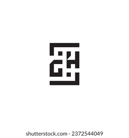 GH square concept retro logo in high quality professional design that will print well across any print media