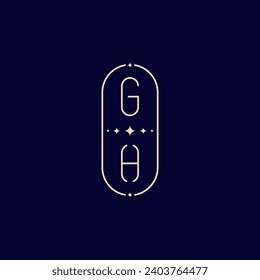 GH wedding lie monogram with high quality professional design that will print well across any print media