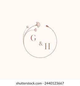 GH wedding monogram logo designideas as inspiration