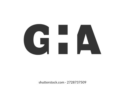 GHA logo design. Initial letter G H A bold font style for tech startups, consulting, corporate branding. Creative company name, headlines typography identity, trendy logotype. Vector illustration.