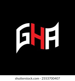 GHA logo design, GHA simple and modern logo. GHA luxurious alphabet design  