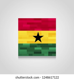 Ghana Abstract Flag Background