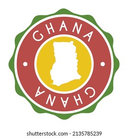 Ghana Badge Map Vector Seal Vector Stock Vector (Royalty Free ...