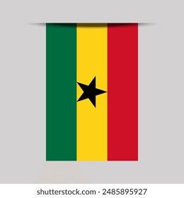 Ghana Banner Flag Vector Illustration