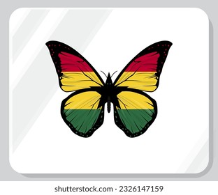 Ghana Butterfly Flag Pride Icon
