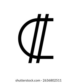 Ghana cedi currency icon illustration