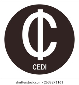 Ghana Cedi currency symbol design