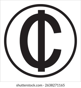 Ghana Cedi currency symbol design