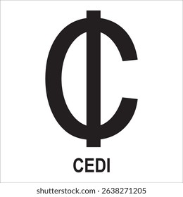 Ghana Cedi currency symbol design