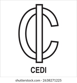 Ghana Cedi currency symbol design