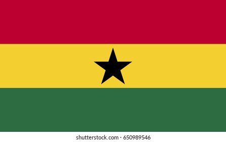 Ghana contry flag with high resolution vector.