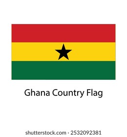 Ghana Country Flag hand drawing illustration vector based drawing