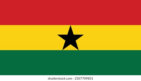 Ghana country national flag vector design and illustration 