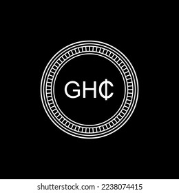 Ghana Currency Icon Symbol, Ghanaian Cedi, GHS Sign. Vector Illustration