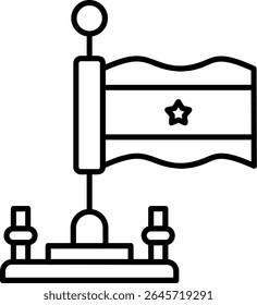 Ghana Filled Style Icon Design