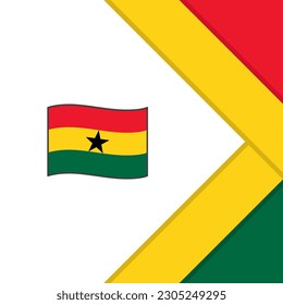 Ghana Flag Abstract Background Design Template. Ghana Independence Day Banner Social Media Post. Ghana Template