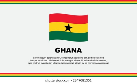 Ghana Flag Abstract Background Design Template. Ghana Independence Day Banner Social Media Vector Illustration. Ghana Design