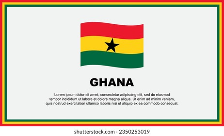 Ghana Flag Abstract Background Design Template. Ghana Independence Day Banner Social Media Vector Illustration. Ghana Banner