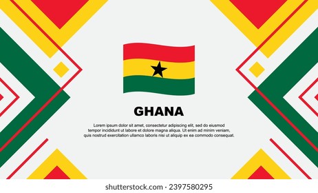 Ghana Flag Abstract Background Design Template. Ghana Independence Day Banner Wallpaper Vector Illustration. Ghana Illustration