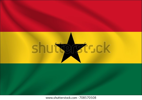 Ghana Flag Background Cloth Texture Ghana Stock Vector Royalty Free 708570508 0134