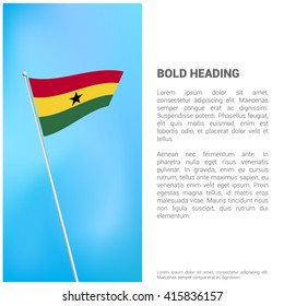 Ghana flag Brochure - Vector Flyer Cover Page Design