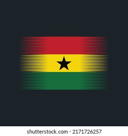 Ghana Flag Brush. National Flag