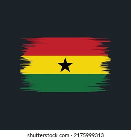 Ghana Flag Brush. National Flag