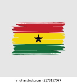 Ghana Flag Brush. National Flag