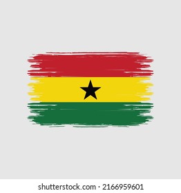Ghana Flag Brush Strokes. National Flag
