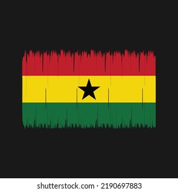 Ghana Flag Brush Strokes. National Flag