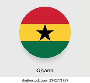 Ghana flag bubble circle round shape icon vector illustration