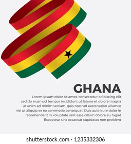 Ghana flag for decorative. Vector background